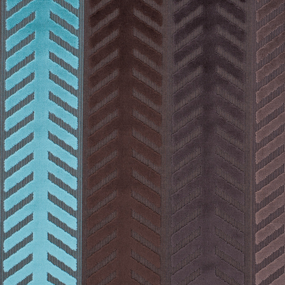 Brown and Aqua Geometric Cut Velvet Brown and Aqua Geometric Cut Velvet
