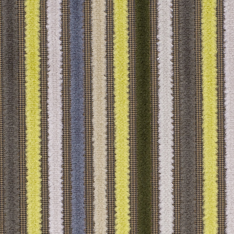 Multicolor Green and Brown Striped Velvet - Detail Multicolor Green and Brown Striped Velvet - Detail