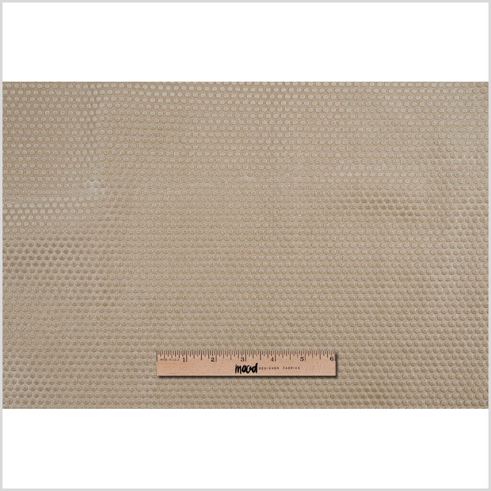 Warm Beige Dotted Cut Velvet Full Warm Beige Dotted Cut Velvet Full