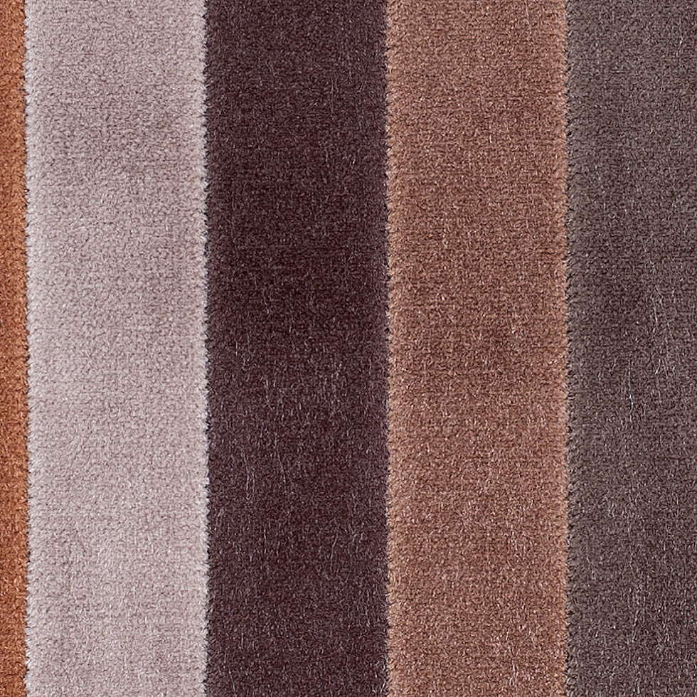 Dark Earth Tones Striped Velvet - Detail Dark Earth Tones Striped Velvet - Detail
