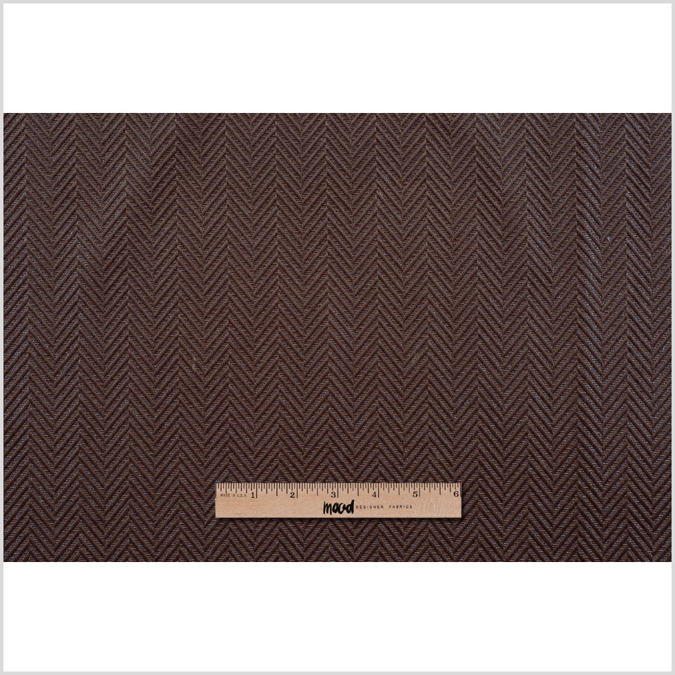 Brown Herringbone Cut Velvet - Full Brown Herringbone Cut Velvet - Full