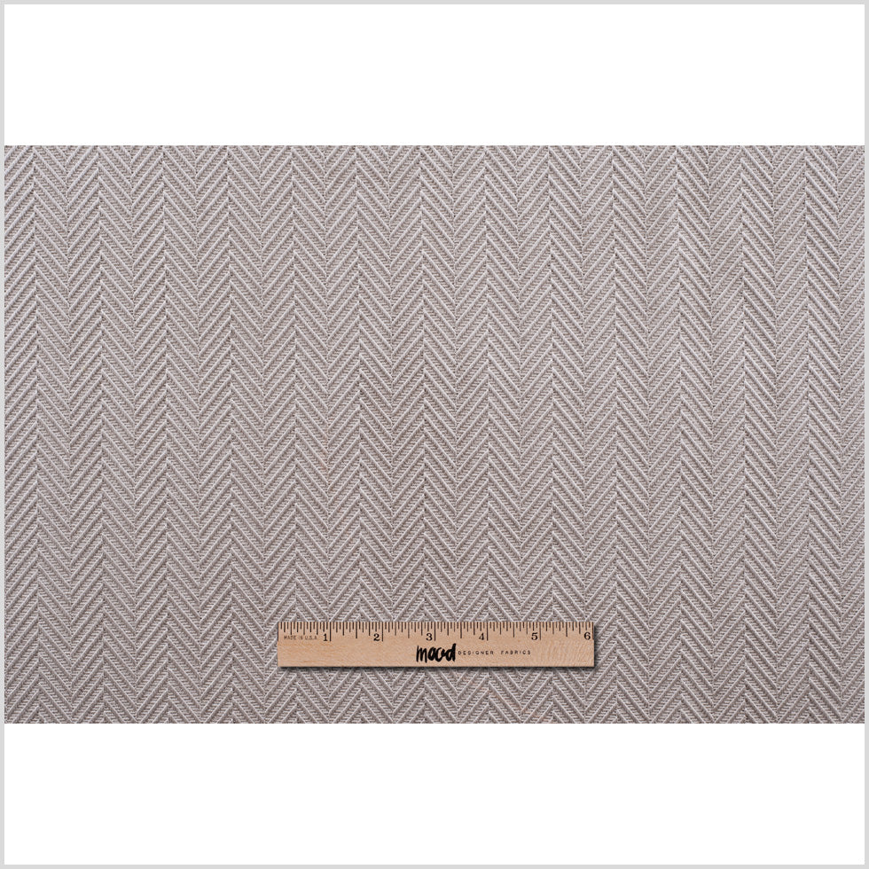 Pale Taupe Herringbone Cut Velvet - Full Pale Taupe Herringbone Cut Velvet - Full