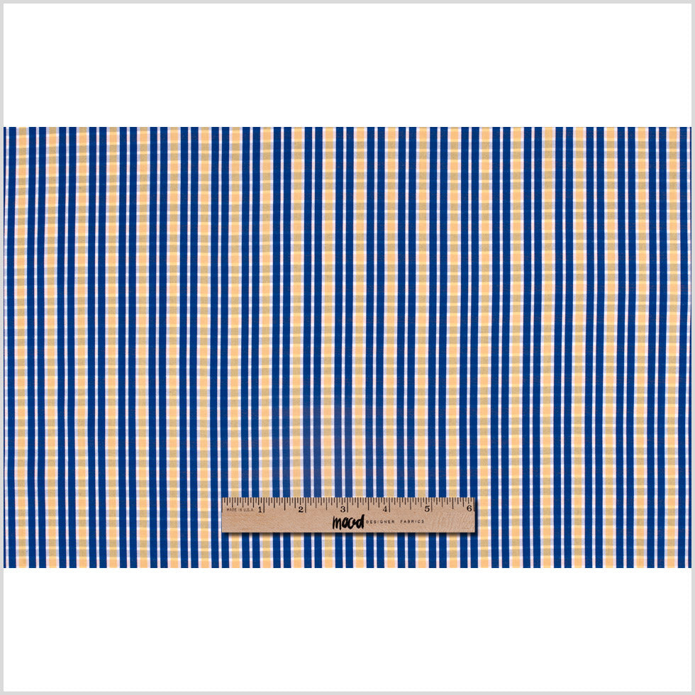 Blue/Yellow Checkered Cotton Shirting - Full Blue/Yellow Checkered Cotton Shirting - Full
