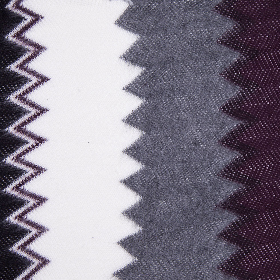 Burgundy, Black and White Big Zig Zags Soft Sweater Knit Burgundy, Black and White Big Zig Zags Soft Sweater Knit