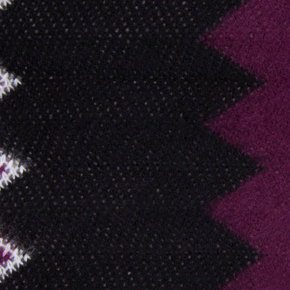 Deep Grape and Gray Big Zig Zags Soft Sweater Knit Detail Deep Grape and Gray Big Zig Zags Soft Sweater Knit Detail