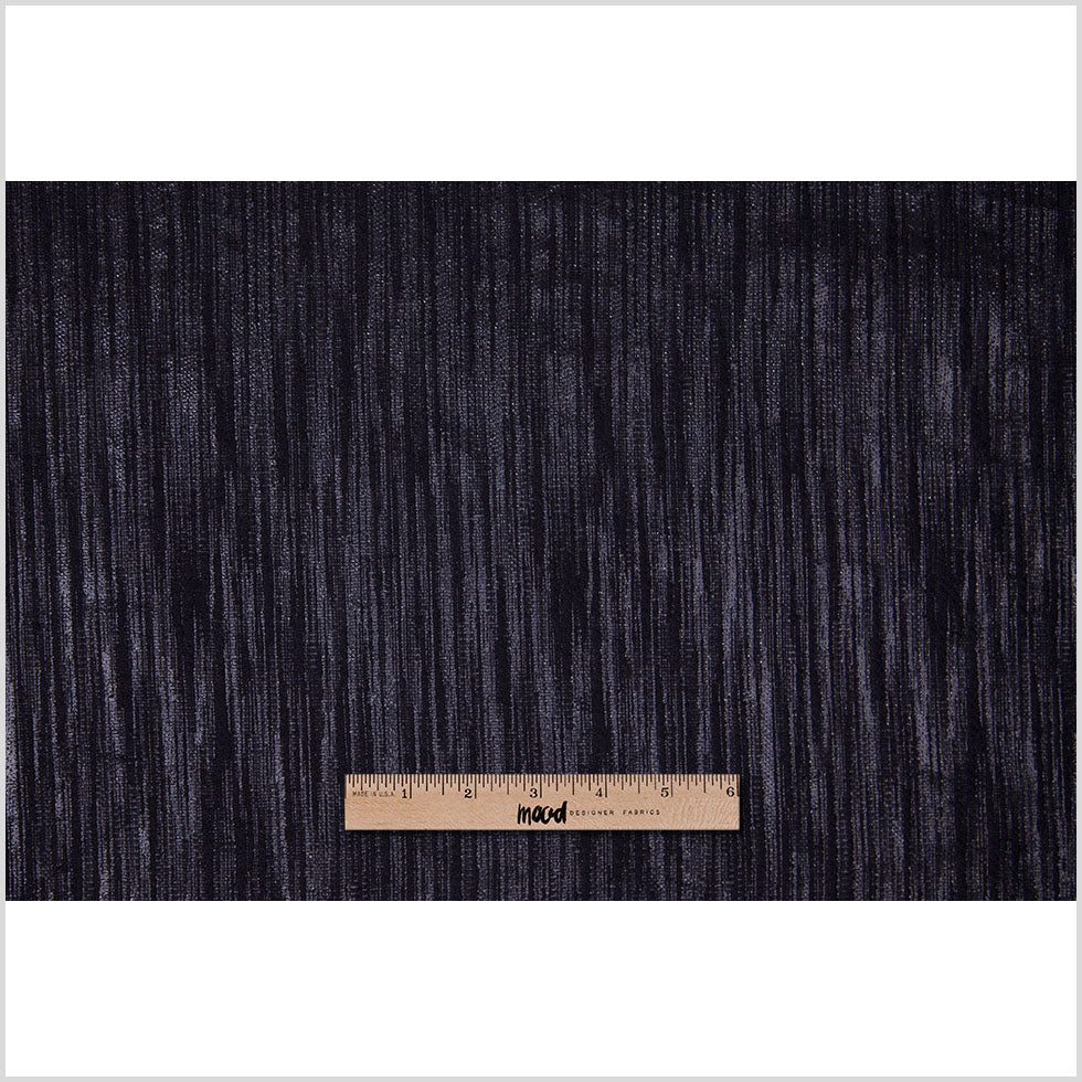 Black Metallic Striated Brocade Full Black Metallic Striated Brocade Full