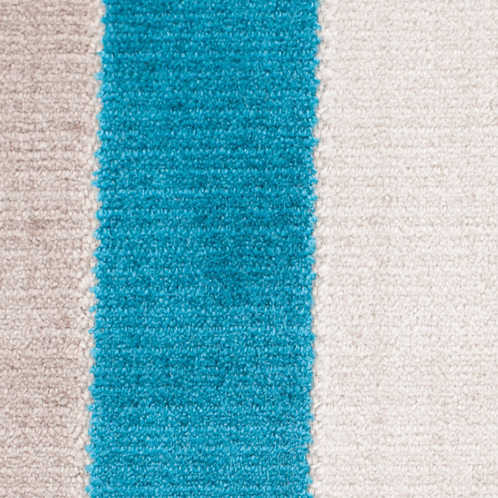 Green/Blue Striped Polyester Blended Velvet - Detail Green/Blue Striped Polyester Blended Velvet - Detail
