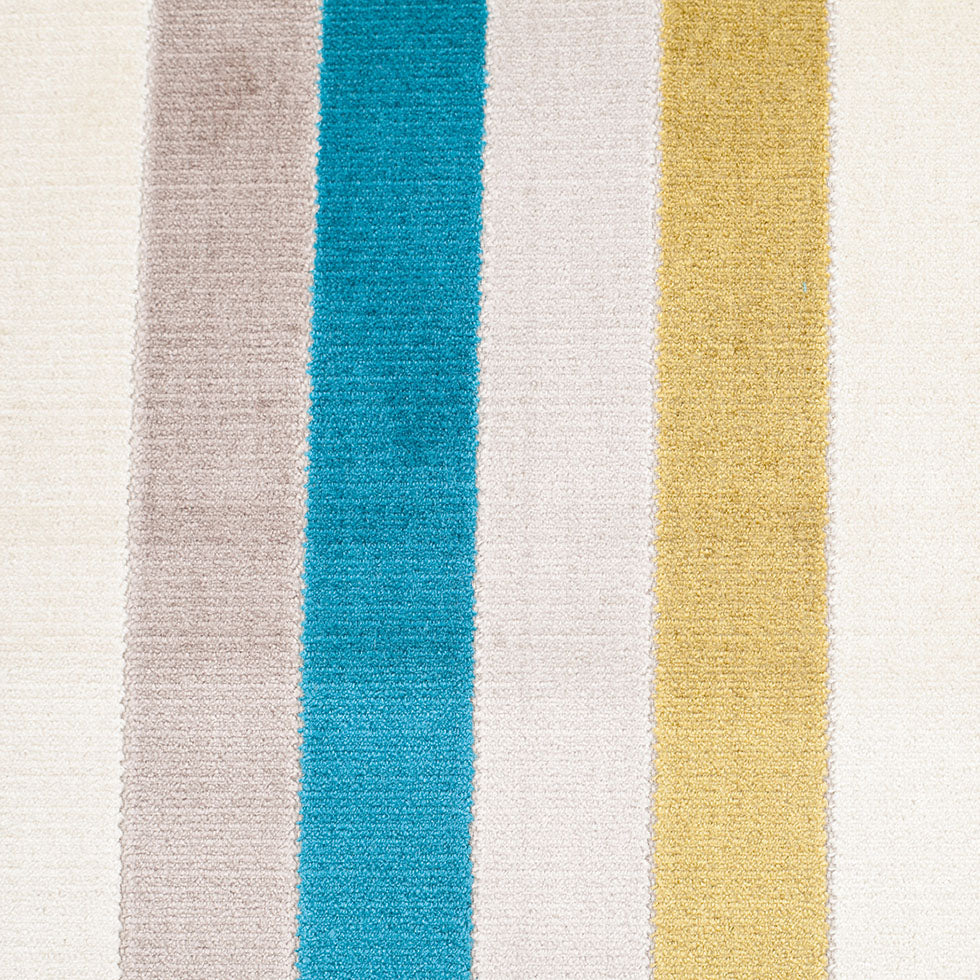 Green/Blue Striped Polyester Blended Velvet Green/Blue Striped Polyester Blended Velvet