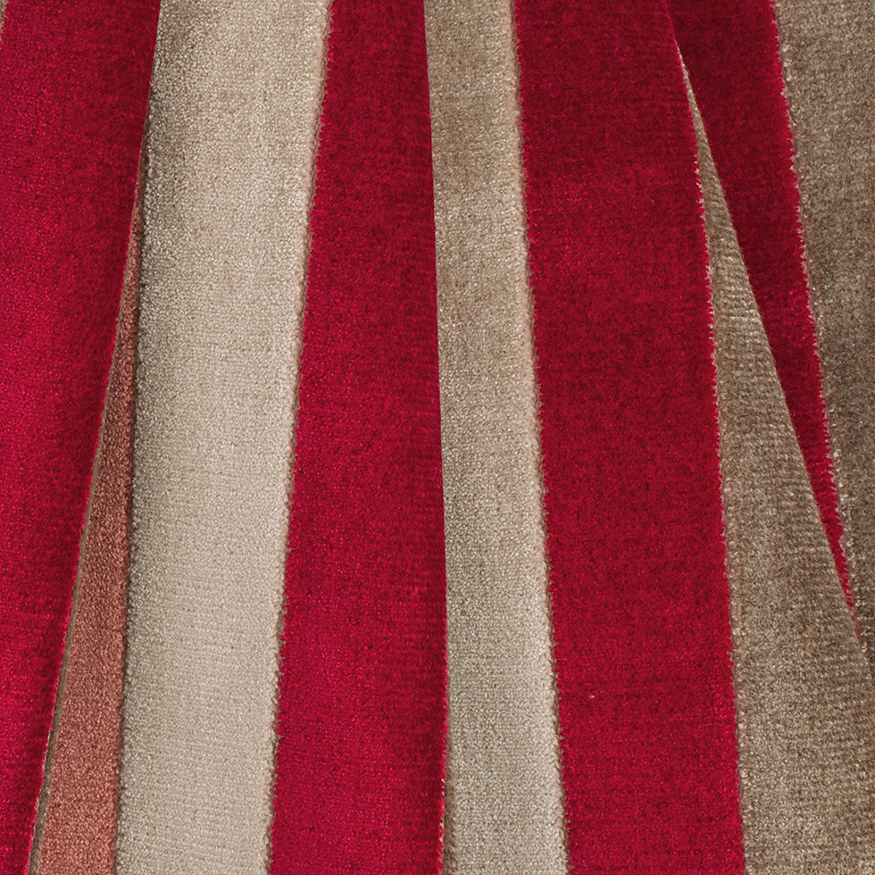 Brown/Red Striped Polyester Blended Velvet - Folded Brown/Red Striped Polyester Blended Velvet - Folded