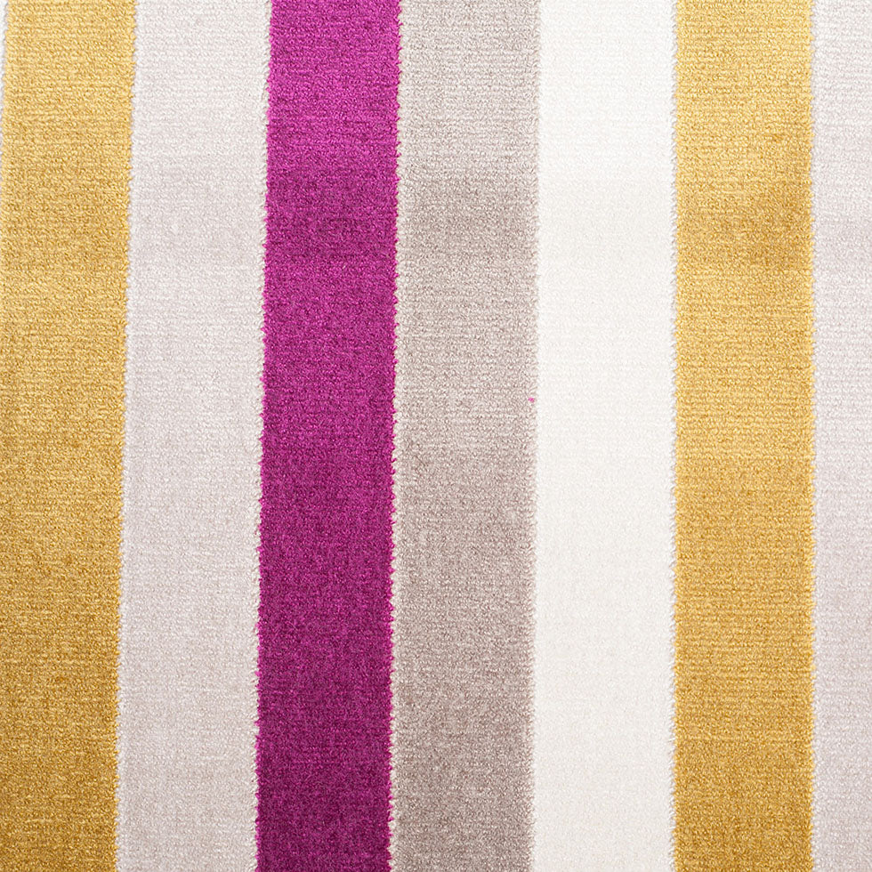 Fuchsia/Green Striped Polyester Blended Velvet Fuchsia/Green Striped Polyester Blended Velvet