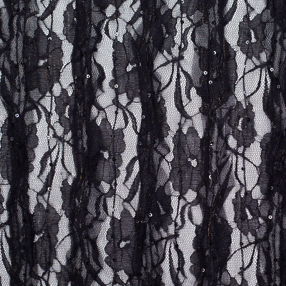 Famous Designer Black Ruffled Strips Lace Famous Designer Black Ruffled Strips Lace