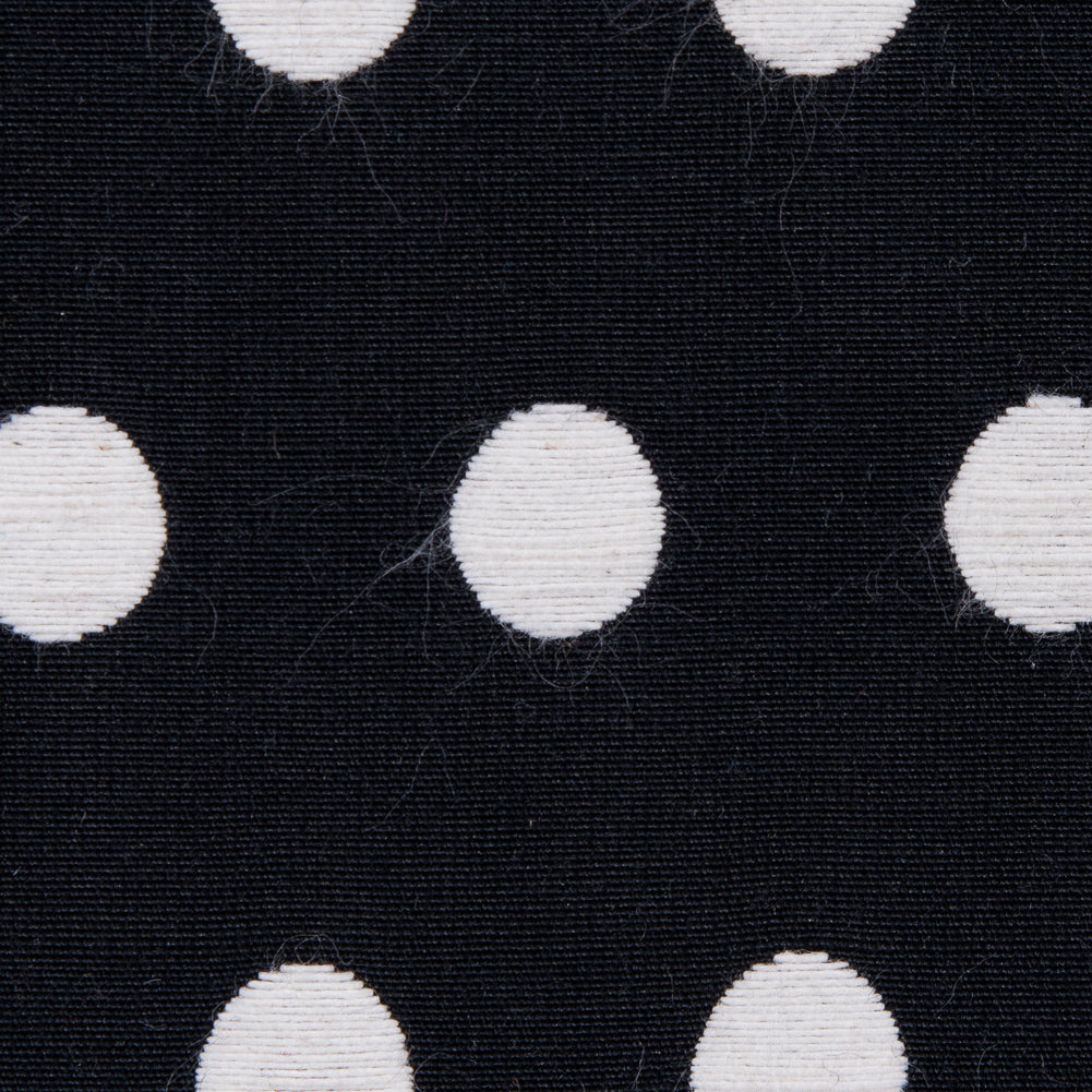 Black and Ivory Polka Dotted Embroidered Woven - Detail Black and Ivory Polka Dotted Embroidered Woven - Detail