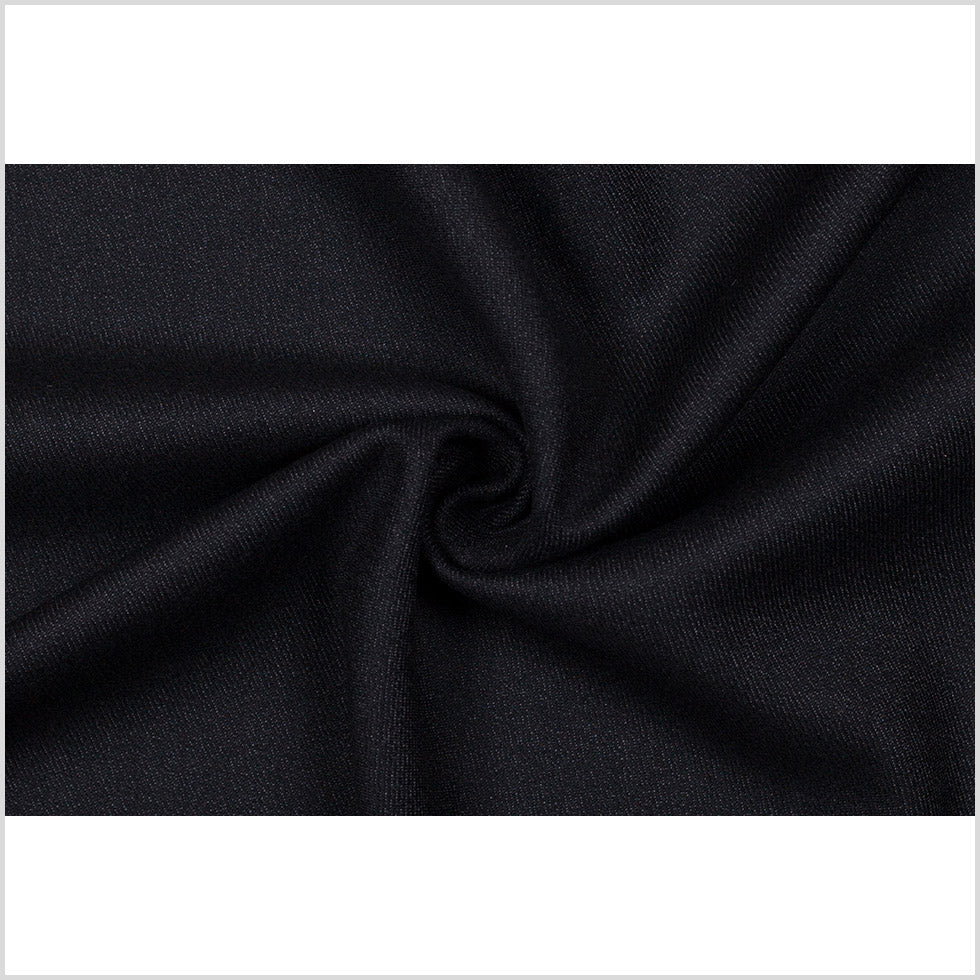 Licorice Black Lightweight Wool Suiting Full Licorice Black Lightweight Wool Suiting Full