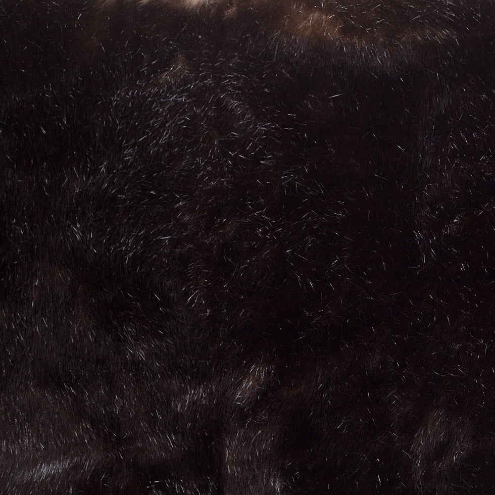 Black-Brown Faux Mink Fur Black-Brown Faux Mink Fur
