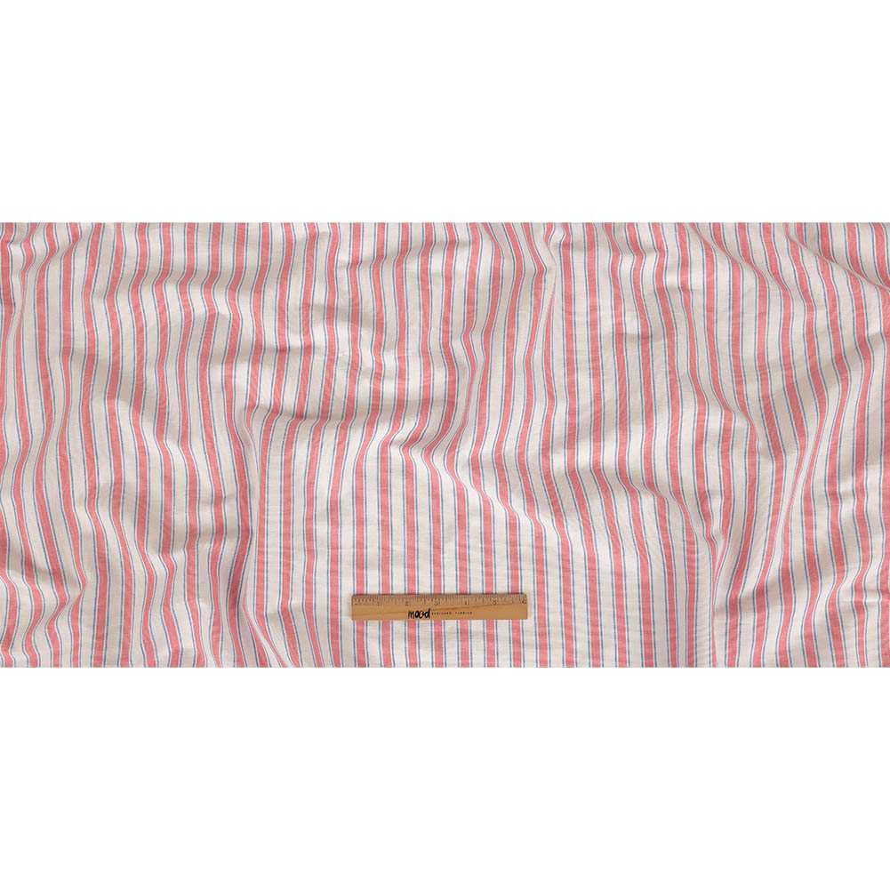 Cotton Candy Pink, Blue and White Striped Handwoven Cotton Full Cotton Candy Pink, Blue and White Striped Handwoven Cotton Full