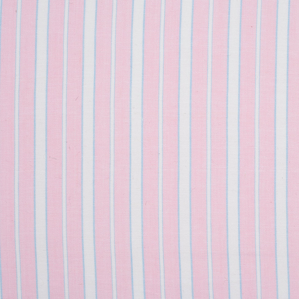 Baby Pink, Blue and White Striped Handwoven Cotton Baby Pink, Blue and White Striped Handwoven Cotton