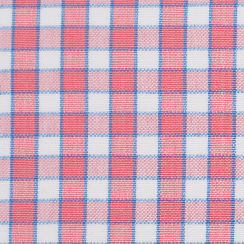 Cotton Candy Pink and Blue Checked Handwoven Cotton Detail Cotton Candy Pink and Blue Checked Handwoven Cotton Detail