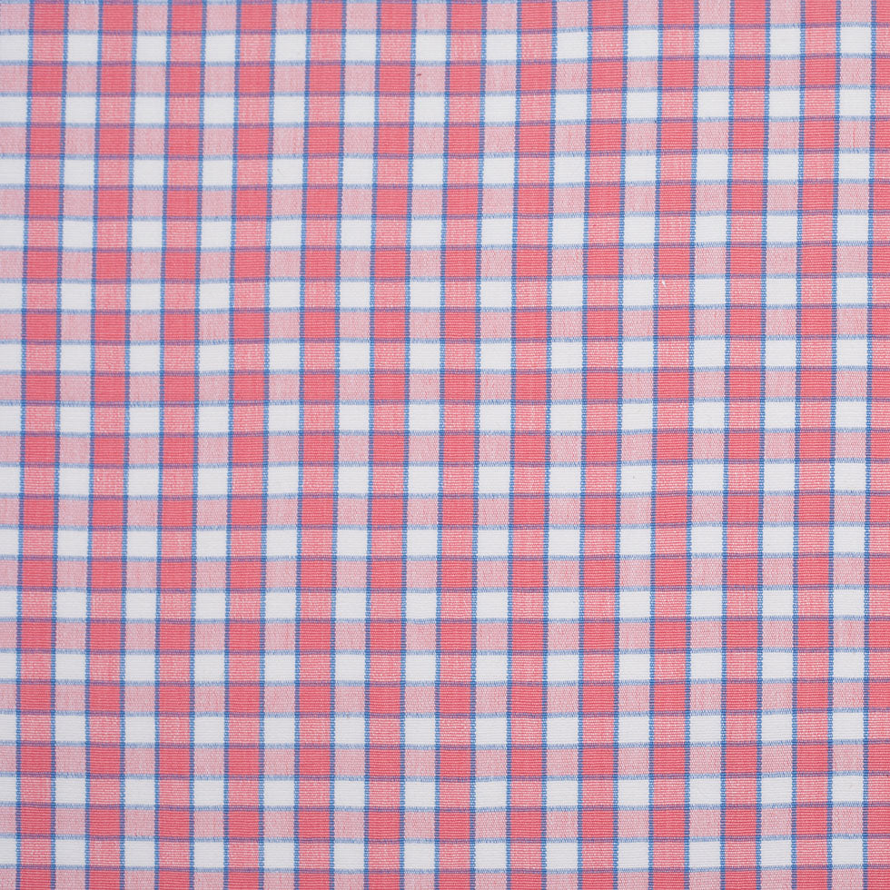Cotton Candy Pink and Blue Checked Handwoven Cotton Cotton Candy Pink and Blue Checked Handwoven Cotton