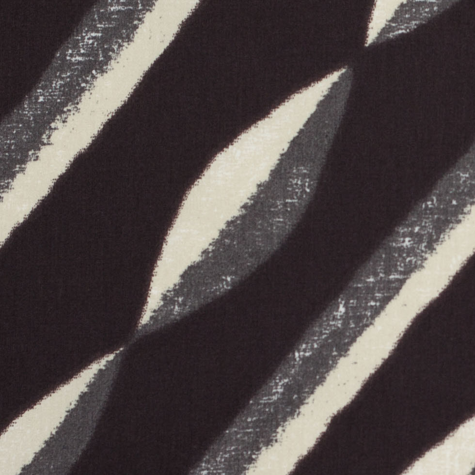 Famous NY Designer Black, Pale Gold and Gray Print Cotton Sateen - Detail Famous NY Designer Black, Pale Gold and Gray Print Cotton Sateen - Detail