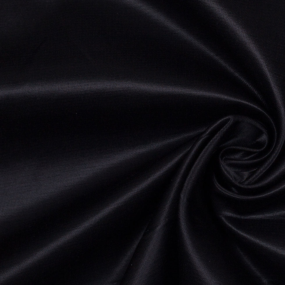 Caviar Black Satin Viscose