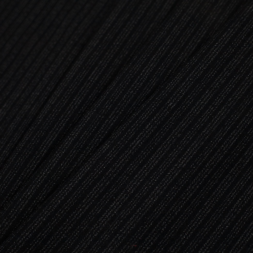 Theory Italian Black Striped Stretch Virgin Wool Woven - Folded Theory Italian Black Striped Stretch Virgin Wool Woven - Folded