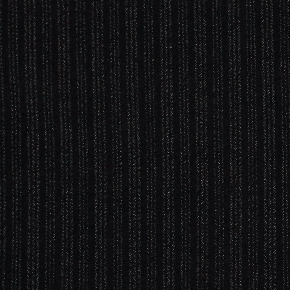 Theory Italian Black Striped Stretch Virgin Wool Woven - Detail Theory Italian Black Striped Stretch Virgin Wool Woven - Detail