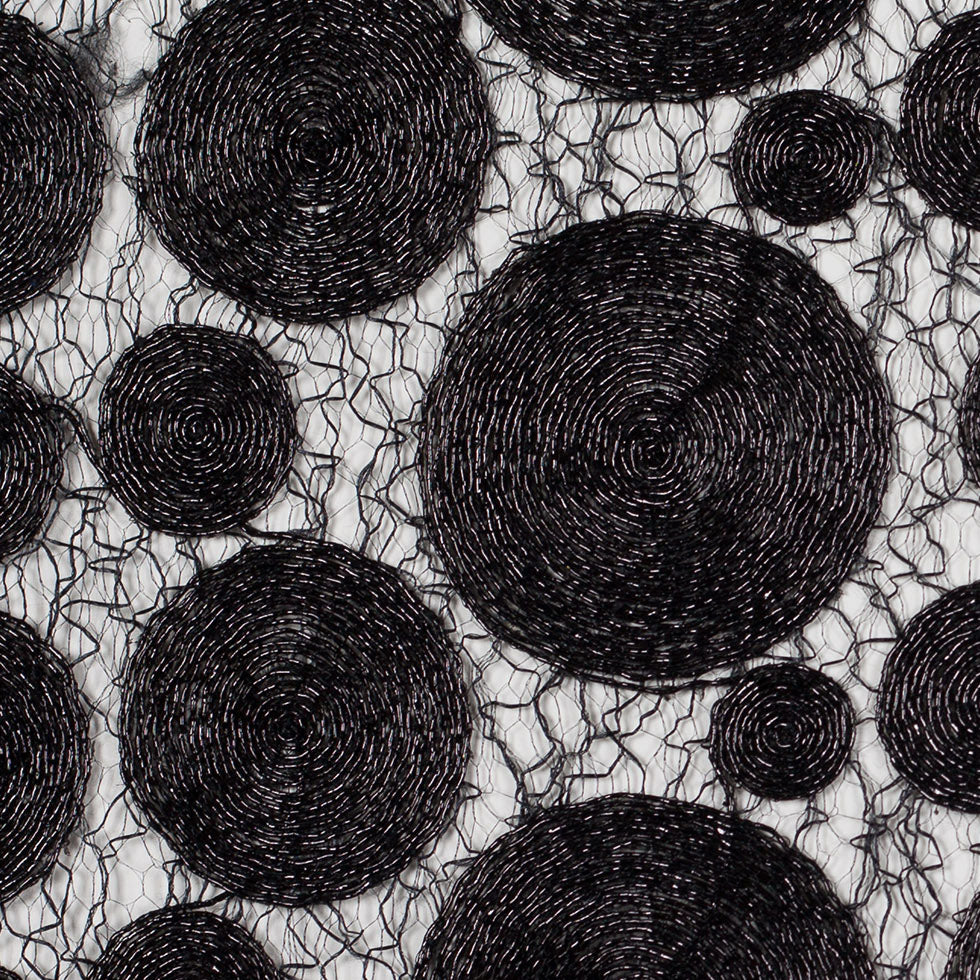 Black Polyester Novelty Lace - Detail Black Polyester Novelty Lace - Detail