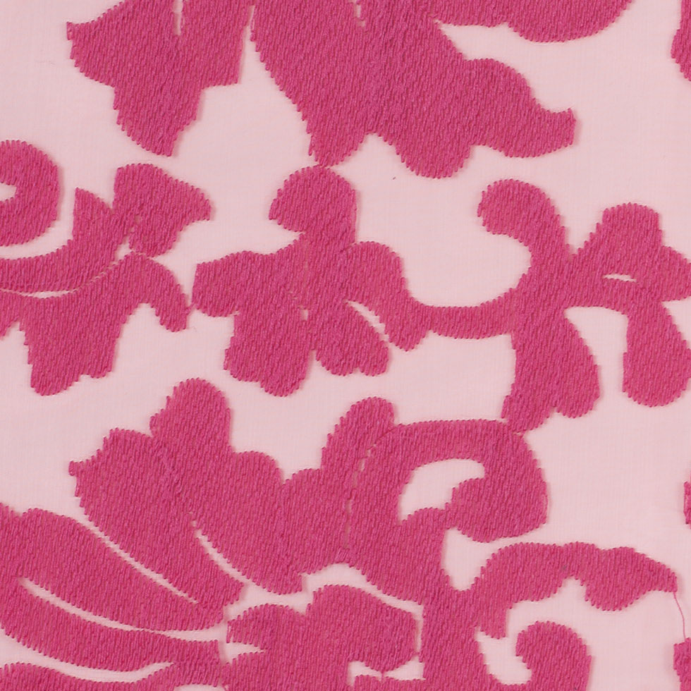Hot Pink Polyester Lace Detail Hot Pink Polyester Lace Detail