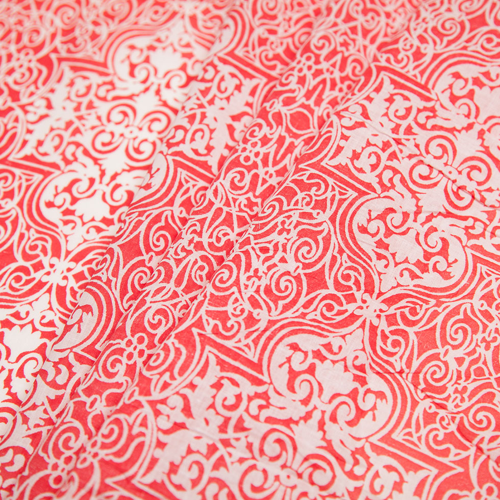 High Rish Red Printed Cotton Woven - Folded High Rish Red Printed Cotton Woven - Folded