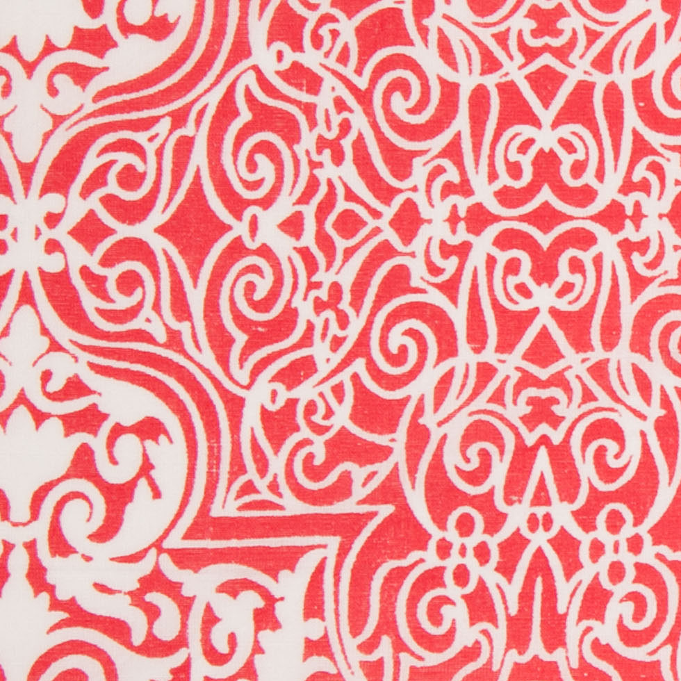 High Rish Red Printed Cotton Woven - Detail High Rish Red Printed Cotton Woven - Detail