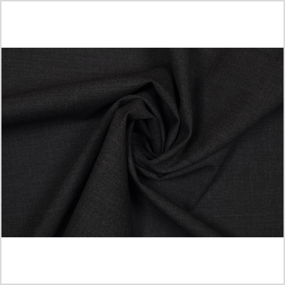 Italian Dark Gray Wool-Spandex Suiting - Full Italian Dark Gray Wool-Spandex Suiting - Full