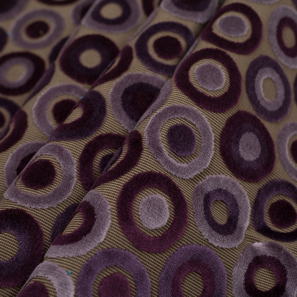 Turkish Purple Geometric Velvet - Folded Turkish Purple Geometric Velvet - Folded