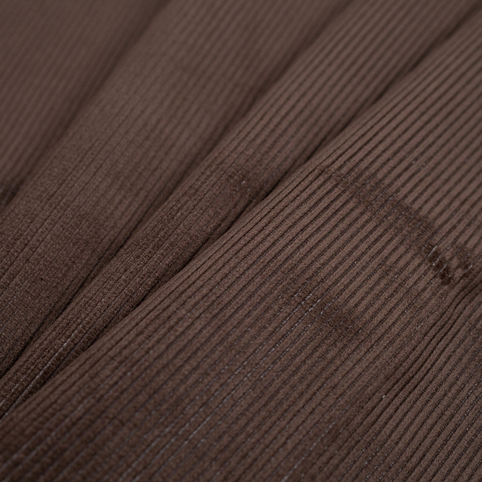 Turkish Brown Ribbed Velvet - Folded Turkish Brown Ribbed Velvet - Folded