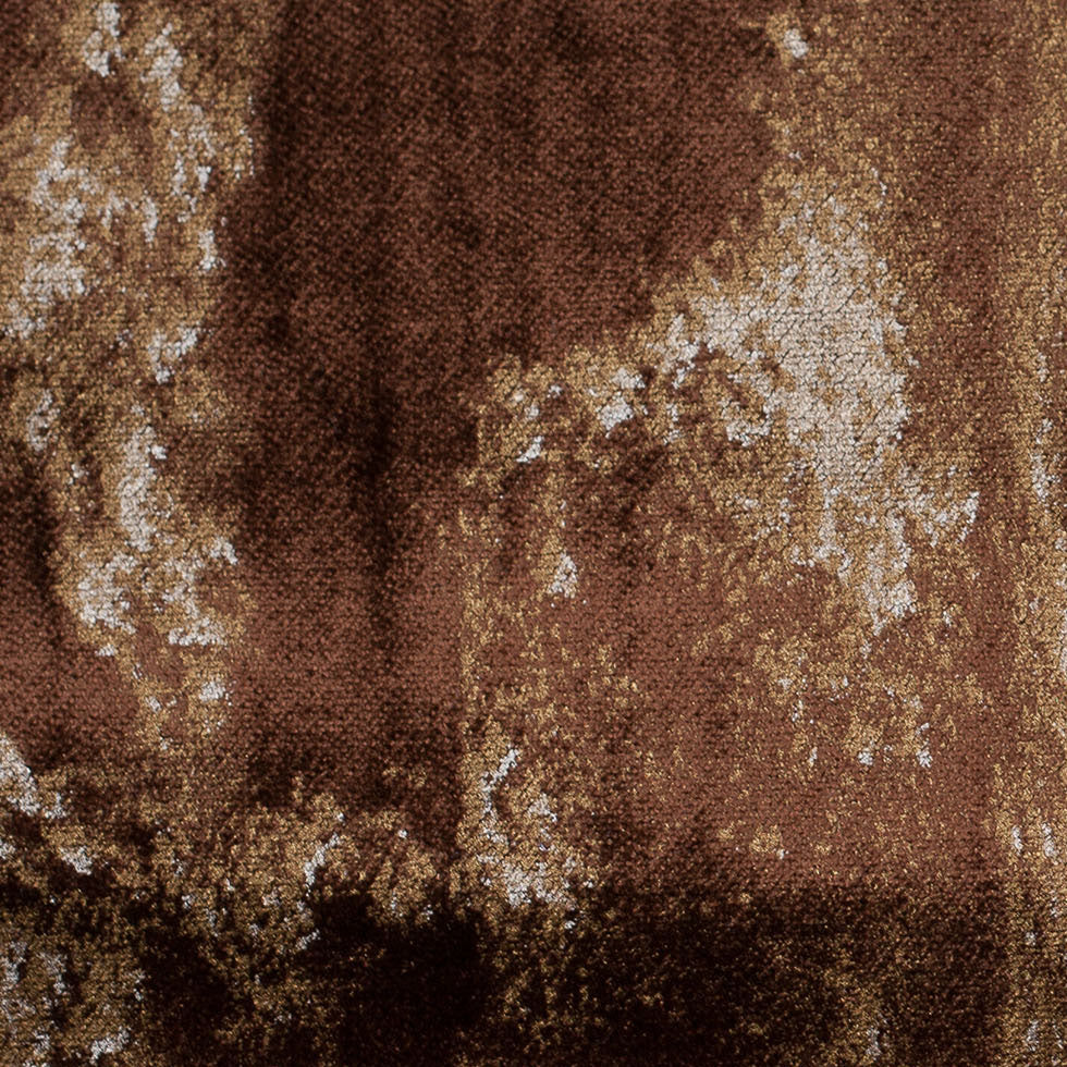 Metallic Brown/Gold Abstract Velvet Detail Metallic Brown/Gold Abstract Velvet Detail