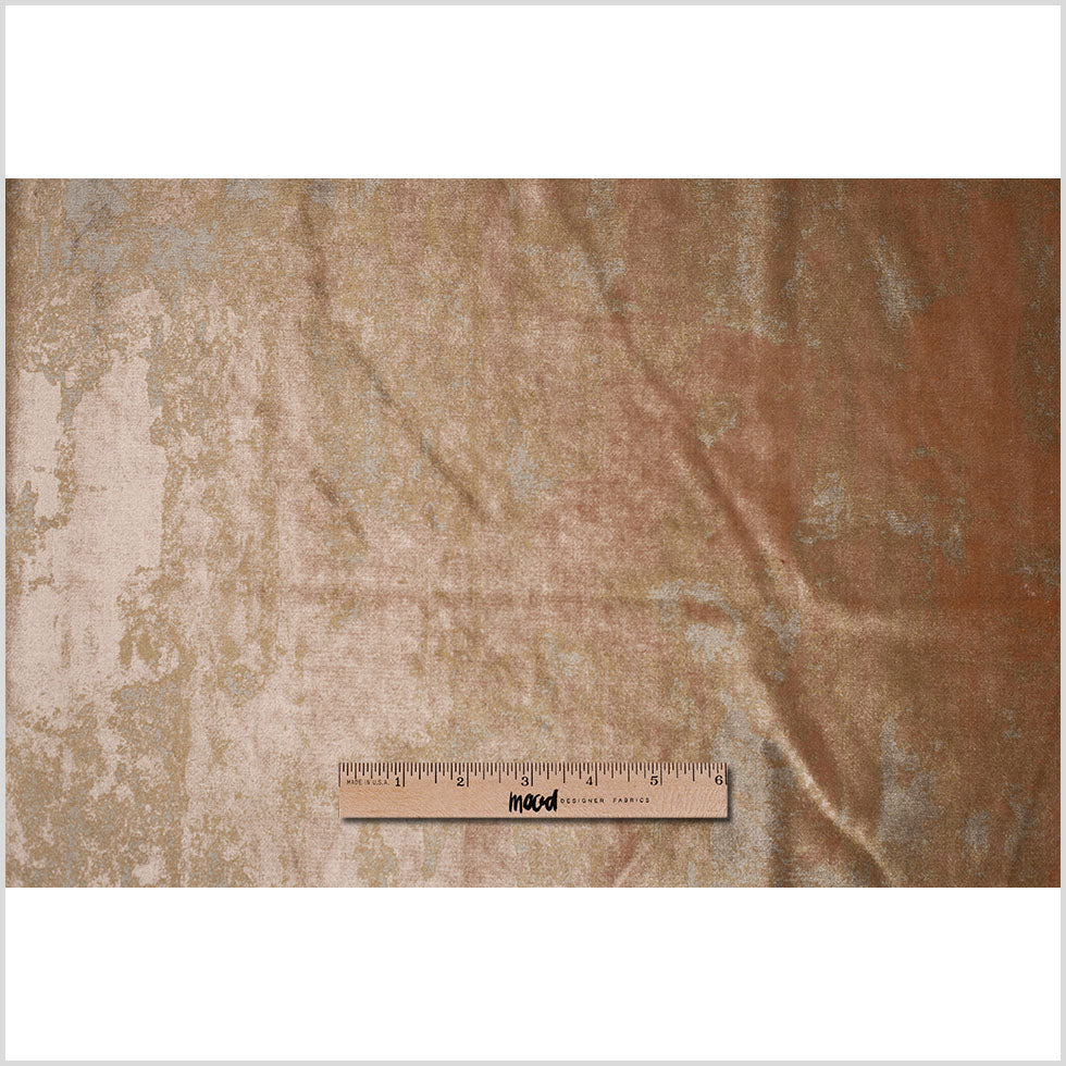Metallic Rose Gold Abstract Velvet Full Metallic Rose Gold Abstract Velvet Full