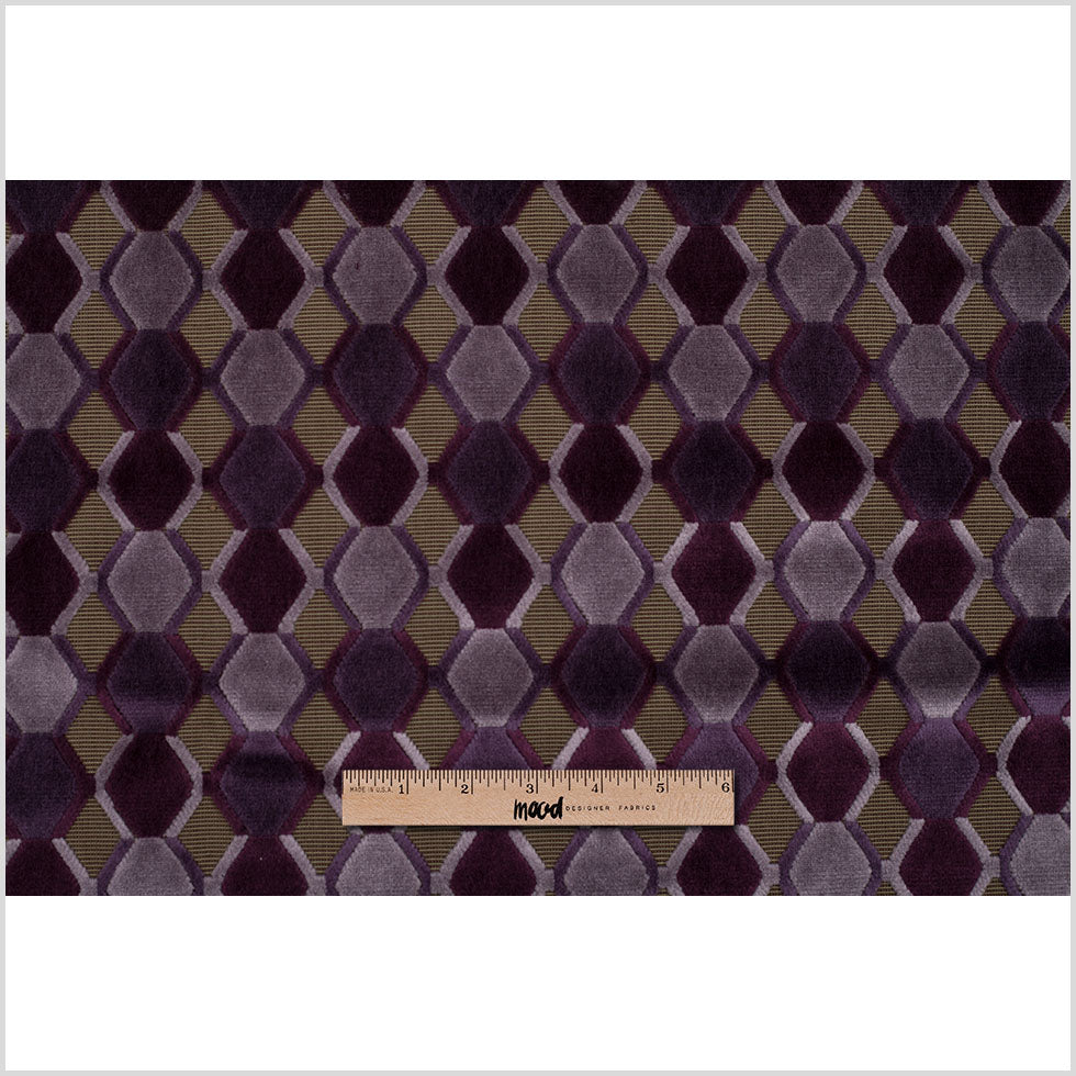 Turkish Purple Geometric Velvet - Full Turkish Purple Geometric Velvet - Full