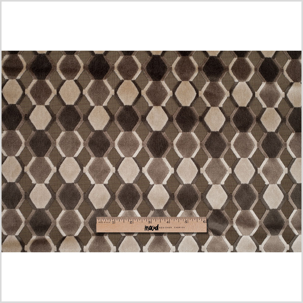 Gray/White Geometric Velvet Full Gray/White Geometric Velvet Full