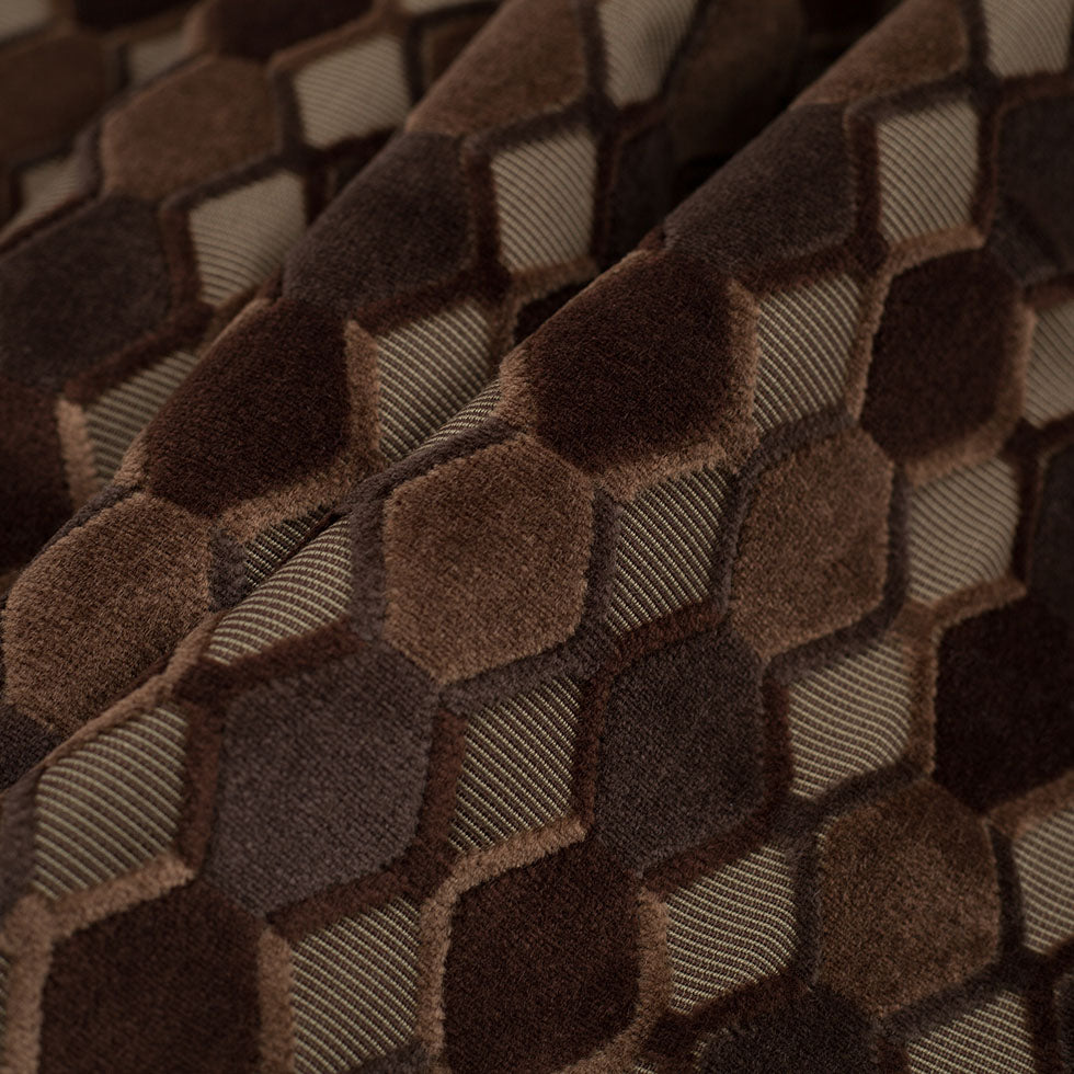 Brown Geometric Velvet Folded Brown Geometric Velvet Folded