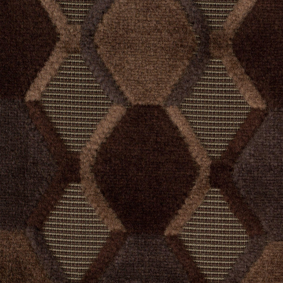 Brown Geometric Velvet Detail Brown Geometric Velvet Detail