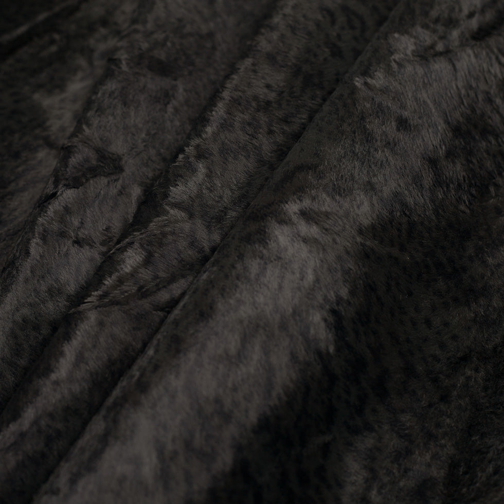 Charcoal Printed Faux Pony Hair Folded Charcoal Printed Faux Pony Hair Folded