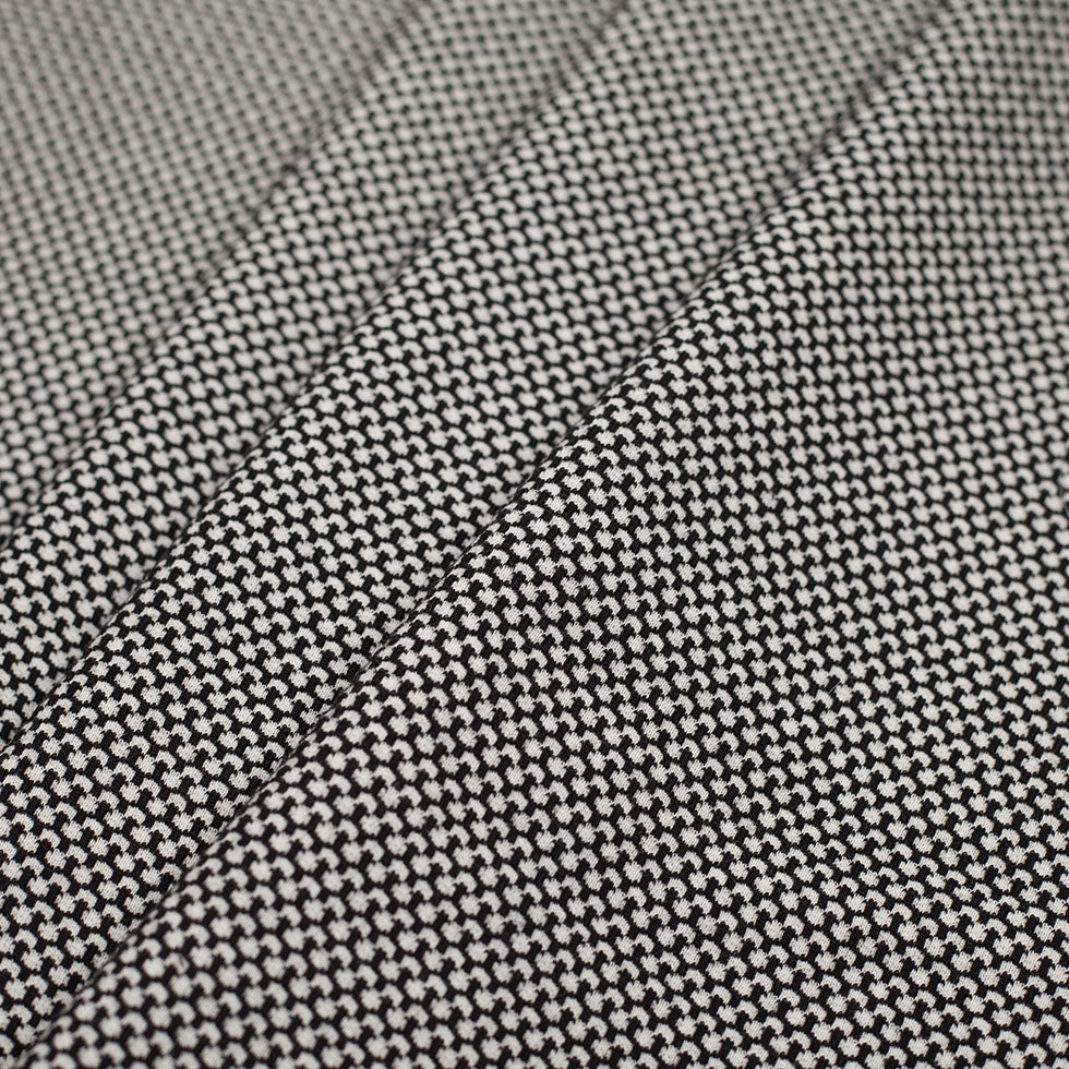 Black/Off-White Misc. Cotton Jersey Blend Folded Black/Off-White Misc. Cotton Jersey Blend Folded