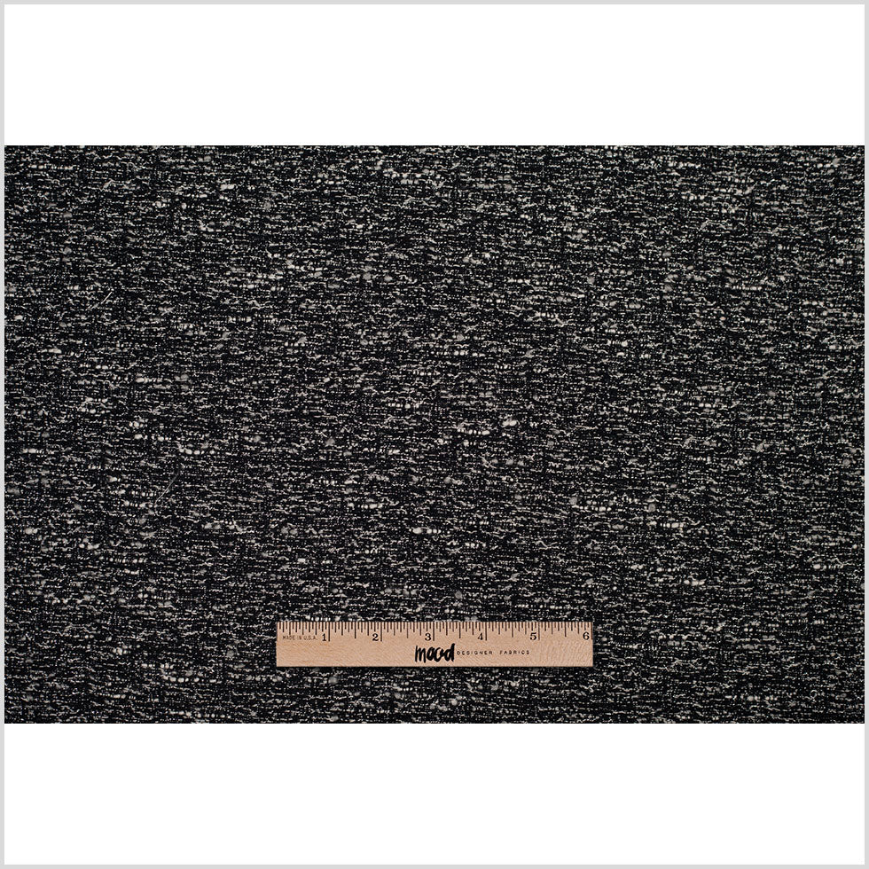 Italian Black/White Metallic Wool Woven - Full Italian Black/White Metallic Wool Woven - Full