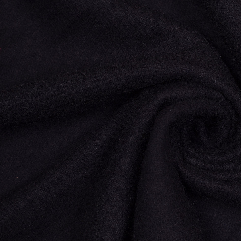Black Single-Faced Thick Wool Fleece Black Single-Faced Thick Wool Fleece