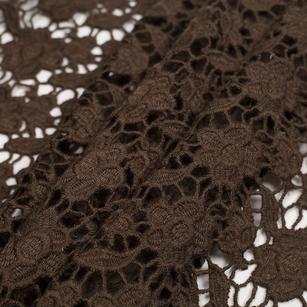 Cypress Green Novelty Polyester Guipure Lace Folded Cypress Green Novelty Polyester Guipure Lace Folded