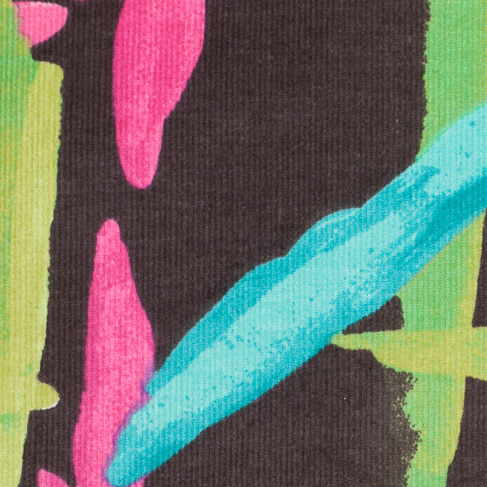 Multicolor Abstract Painterly Stretch Cotton Corduroy - Full Multicolor Abstract Painterly Stretch Cotton Corduroy - Full