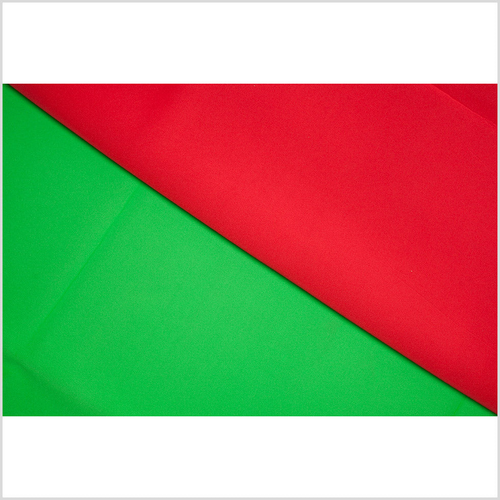 True Red/Classic Green Double-Faced Neoprene/Scuba Fabric Folded True Red/Classic Green Double-Faced Neoprene/Scuba Fabric Folded