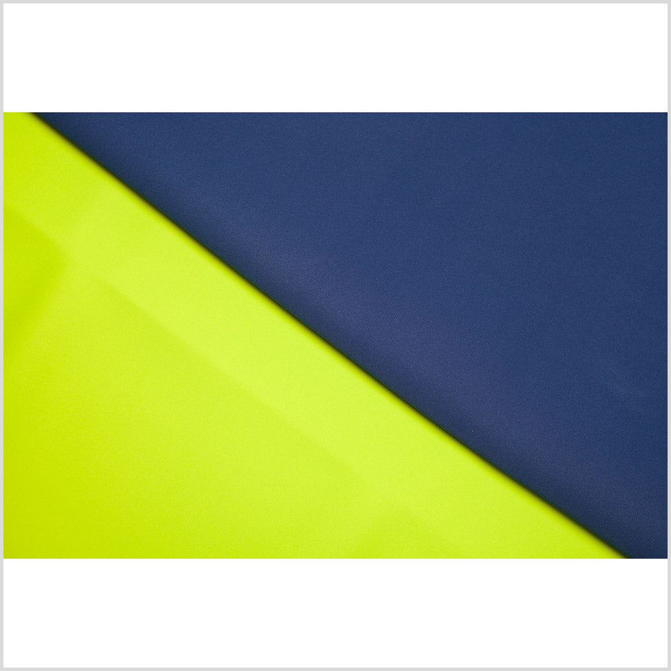 Twilight Blue/Lime Double-Faced Neoprene/Scuba Fabric - Folded Twilight Blue/Lime Double-Faced Neoprene/Scuba Fabric - Folded