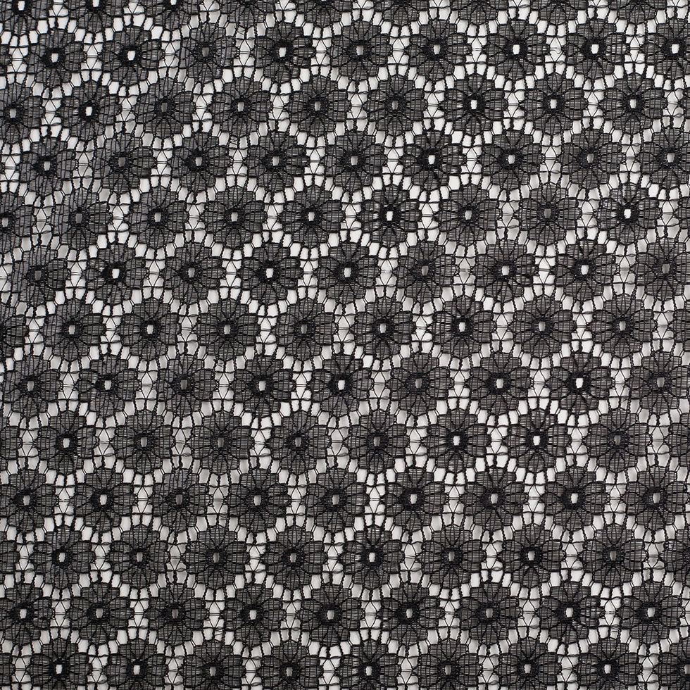 Metallic Black/Black Nylon Floral Lace Metallic Black/Black Nylon Floral Lace