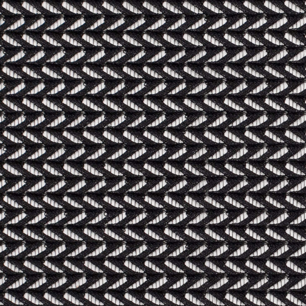 Black Geomeric Polyester Lace - Detail Black Geomeric Polyester Lace - Detail