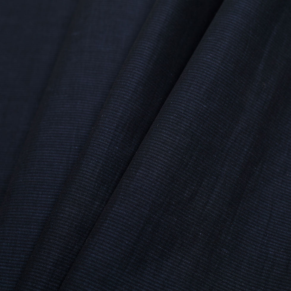 Theory Uniform Navy Striped Stretch Cotton-Linen Blend Folded Theory Uniform Navy Striped Stretch Cotton-Linen Blend Folded